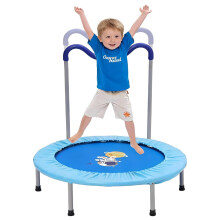 36 Inch Trampoline for Toddlers with Height Adjustable Handle,Steel Frame Foldable,Kids Trampolines Outdoor Indoor,Mini Trampoline for Boys Girls