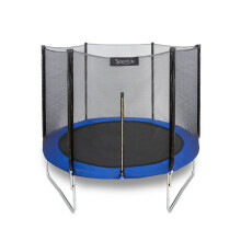SereneLife Outdoor Trampoline for Kids and Adults - 8ft 10ft 12ft - ASTM Certified Heavy Duty Garden Trampoline with Safety Poles Netting and Stable