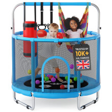 Happin? 55? Toddler Trampoline, Indoor & Outdoor, Ages 1-6, 5FT Kids, Ultra Safe Rebounder Trampoline for Kids with Safety Enclosure Net, Gifts for