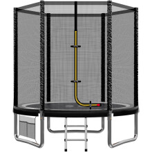 JUMMICO Garden Trampoline for Children, 6ft/7.5ft/10ft/12ft Trampoline Outdoor Safety net and Padded Poles for Children Indoor Outdoor Fitness,Maximum