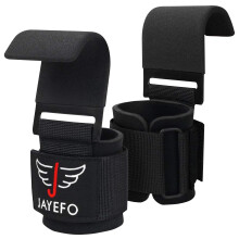 Jayefo Weight Lifting Hooks and Deadlift Straps - Pull up Grips, Lifting Hooks for Weight Lifting - Straps for Men - Weight Grips for Home and Gym