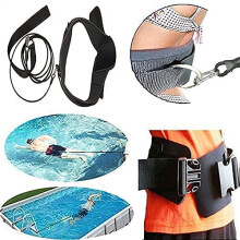 Upgrade Style - Strong Pool Swim Training Leash Swim Training Belt Swim Resistance Tether Swim Tether Stationary Swimming - Wide and Comfortable Waist