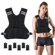 vailge Adjustable Weighted Vest for Women and Men, 1.8kg - 4.5kg, Weight Vests with Removable Sandbags, for Fitness Running Walking Strength Training