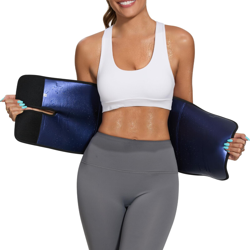 Photos - Braces / Splint / Support Jueachy Waist Trimmer for Women Workout: Sweat Waist Trainer for Womens - Easy Clean for Men Gym Black SYD-01