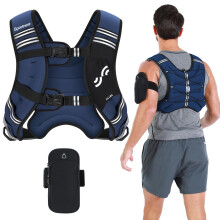 Sportneer Weighted Vest for Running Training 3.6 kg/ 5.4kg/ 6.8 kg/ 9kg/ 11kg Weight Vest with Reflective Stripe Running Vest for Workout Strength