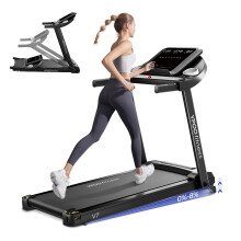 YPOO Treadmills for Home, Folding Treadmill with 8% Incline, 12km/h Walking Pad Foldable, Low Noise Walking Treadmill with Large Running Area, LED