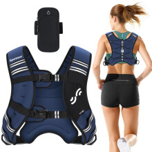 Sportneer Weighted Vest for Running Training 3.6 kg/ 5.4kg/ 6.8 kg/ 9kg/ 11kg Weight Vest with Reflective Stripe Running Vest for Workout Strength