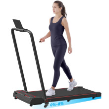 Folding Treadmill with 8% Incline, 3 In 1 Under Desk Walking Pad for Home and Office, 3 Adjustable Incline,1-12 KM/H, Portable Treadmill with LED
