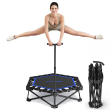 HXD-ERGO 42" Foldable Mini Rebounder Trampoline, Home Fitness Trampoline for Adults, Indoor Exercise Jumper, No Installation Required and Portable,