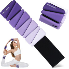 BECOJADDE Ankle Weights Set of 2 (Each 0.9kg) for Women Men Adjustable Silicone Wrist Weights Wearable Arm & Leg Weights for Home Pilates Yoga Walking