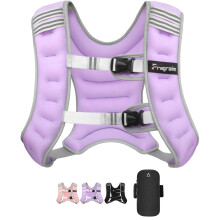 Fragraim Weighted Vest, 10kg Weight Vest for Women Men with Reflective Stripe, Detachable Phone Pouch, Ideal for Walking, Strength Training, Running,