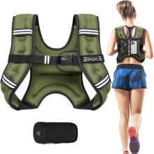 BAGAIL Weighted Vest for Strength Training, 5kg Weight Vest with Adjustable Bust Size, Reflective Stripe and Convenient Pocket, Ideal for Workouts,