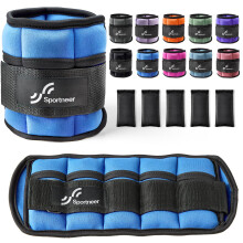 Sportneer Adjustable Weights Ankle Weights Set, Ankle Wrist Weight Straps, 0.44Kg-2.25Kg for Per Ankle, 0.88Kg-4.5Kg for a Pair, 2 Pack