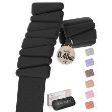 kure.fit Pilates Weight | Wrist & Ankle Weights for Women | Weighted Bangles | 0.45KG Each (Set of 2) | Black