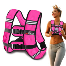 Amstaff Fitness Weighted Vest - Weight Vest for Running, Strength Training & Muscle Building, Features Reflective Stripe for Safe Outdoor Workouts