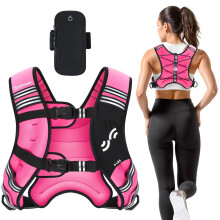 Sportneer Weighted Vest for Running Training 3.6 kg/ 5.4kg/ 6.8 kg/ 9kg/ 11kg Weight Vest with Reflective Stripe Running Vest for Workout Strength