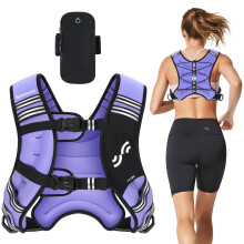 Sportneer Weighted Vest for Running Training 3.6 kg/ 5.4kg/ 6.8 kg/ 9kg/ 11kg Weight Vest with Reflective Stripe Running Vest for Workout Strength