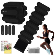 RYACO Adjustable Wrist Weights Ankle Weights, Set of 2 (1Lb/0.45KG Each), Wearable Weight Bearing Bracelet Fitness, for Exercise Walking Jogging Yoga