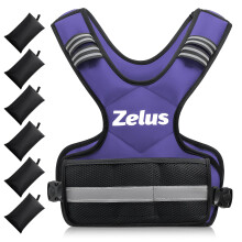 ZELUS Weighted Vest for Men and Women, Adjustable Body Weight Vest Exercise Set for Workouts, 1.8-4.5kg Vest with 6 Ironsand Weights for Cardio
