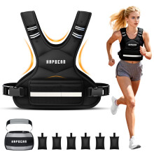 HAPBEAR Adjustable Weighted Vest for Men & Women, 2-4.5kg (4-10lbs) with Removable Weights, Breathable Fitness Vest for Running, Walking, Muscle