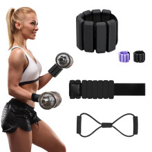 Adjustable Wrist and Ankle Weights for Men & Women - 1LB Weighted Training for Hands & Feet & Leg with Resistance Bands for Pilates, Strength,