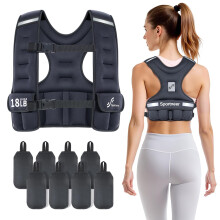 Sportneer Adjustable Weight Vest for Women Running Vest (Black, 4.5-8.16 kg)