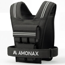 Amonax Weighted Vest for Women and Men, 10kg/20kg/30kg Adjustable Weight Vests with Reflective for Fitness Workout, Weighted Running Vest for Walking,