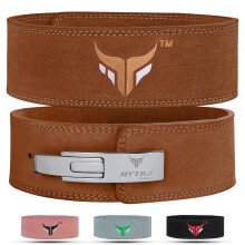 Mytra Fusion Leather Weight lifting power lifting back support belt weight lifting belt men weight lifting belt women weightlifting belt (Medium,