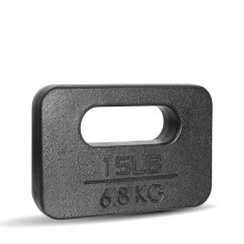 Yes4All AKHG Cast Iron Rucking Weight Plate for Backpack, 6,8 KG | 15 POUND, Black