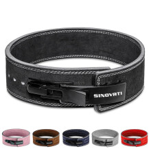 Premium Weightlifting Belt Made of Cowhide Leather with Buckle, Weightlifting Lever Belt for Fitness, Powerlifting, Strength Training, Bodybuilding,