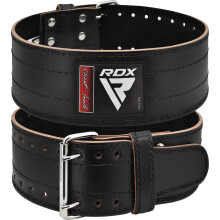 RDX Weight Lifting Belt for Men Women, IPL USPA Approved, 6mm Thick 100% Leather, 4? Powerlifting Back Support, Squat Deadlift Bodybuilding Exercise