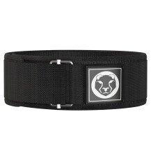 Mammal Strength 4-Inch Nylon Weightlifting Belt - Self-Locking Gym Belt for Cross Fit, Powerlifting, Squats, Deadlifts & Olympic Lifting Black X-Large