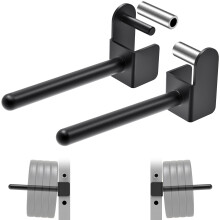 Kipika 2x2 Power Rack Weight Plate Holders - Compatible with 5/8" & 1" Holes, for Standard 1-inch Plates - Set of 2