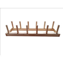 MAUMI Wooden Weight Plate Rack ? Olympic Weight Plate Holder & Storage Stand ? Bumper Plate Organizer ? Horizontal Weight Tree for Home Gym ? Weight