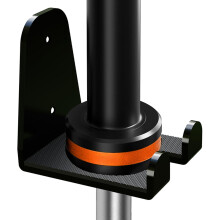 Fitarc Olympic Barbell Hanger,Barbell Storage Rack, Vertical Barbell Mount Rack, Hanging Barbell Rack for Home Fitness Equipment (Black 1Hook)