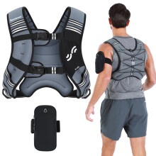 Sportneer Weighted Vest for Running Training 3.6 kg/ 5.4kg/ 6.8 kg/ 9kg/ 11kg Weight Vest with Reflective Stripe Running Vest for Workout Strength