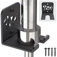 Kipika Versatile Wall Mounted Barbell Holder with 1-Hooks Storage Rack for Barbell Bars Holds Under 33mm Bar Size and Fitness Accessories