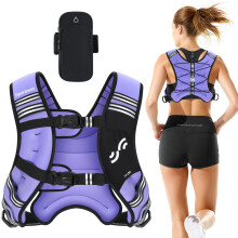 Sportneer Weighted Vest for Running Training 3.6 kg/ 5.4kg/ 6.8 kg/ 9kg/ 11kg Weight Vest with Reflective Stripe Running Vest for Workout Strength