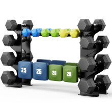 4-st?ckiger Hantelst?nder f?r Home-Gym ? Kompakter Hantelst?nder f?r Kurzhanteln & Freihanteln, Robustes Stahl-Hantelregal f?r Neopren- &