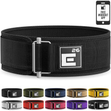 Self-Locking Weight Lifting Belt - Premium Weightlifting Belt for Serious Functional Fitness, Power Lifting, and Olympic Lifting Athletes (26" - 30",