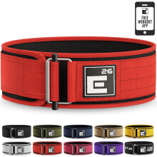 Self-Locking Weight Lifting Belt | Premium Weightlifting Belt for Serious Functional Fitness, Power Lifting, and Olympic Lifting Athletes (26" - 30",