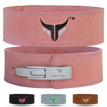Mytra Fusion Leather Weight lifting power lifting back support belt weight lifting belt men weight lifting belt women weightlifting belt (Medium,