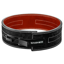 Professional Weightlifting Belt Made of Cowhide Leather with Buckle, Weightlifting Lever Belt for Fitness, Powerlifting, Strength Training,