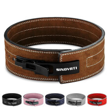 Premium Weightlifting Belt Made of Cowhide Leather with Buckle, Weightlifting Lever Belt for Fitness, Powerlifting, Strength Training, Bodybuilding,