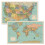 2 Pack - World Map Poster & USA Map Chart [Tan/Color] (Laminated, 18? x 29?) 1