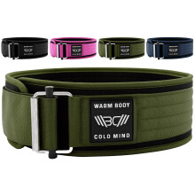 WARM BODY COLD MIND 4" Weight Lifting Belt 2.0 - Perfect for Olympic Weightlifting, Squats, Deadlift, Powerlifting - Gym Back Support for Men and