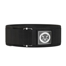 Mammal Strength 4-Inch Nylon Weightlifting Belt - Self-Locking Gym Belt for Cross Fit, Powerlifting, Squats, Deadlifts & Olympic Lifting Black Medium