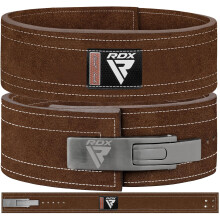 RDX Powerlifting Belt for Weight Lifting, Approved by IPL and USPA, Lever Buckle Gym Training Leather Belt 10mm Thick 4 inches Lumbar Back Support Men