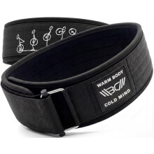 WARM BODY COLD MIND 4" Weight Lifting Belt 2.0 - Perfect for Olympic Weightlifting, Squats, Deadlift, Powerlifting - Gym Back Support for Men and