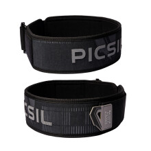 PICSIL - Neoprene Lumbar Belt for Weightlifting | Official Competition Support | Versatile Buckle | Comfort & Durability | Ideal for Powerlifting &